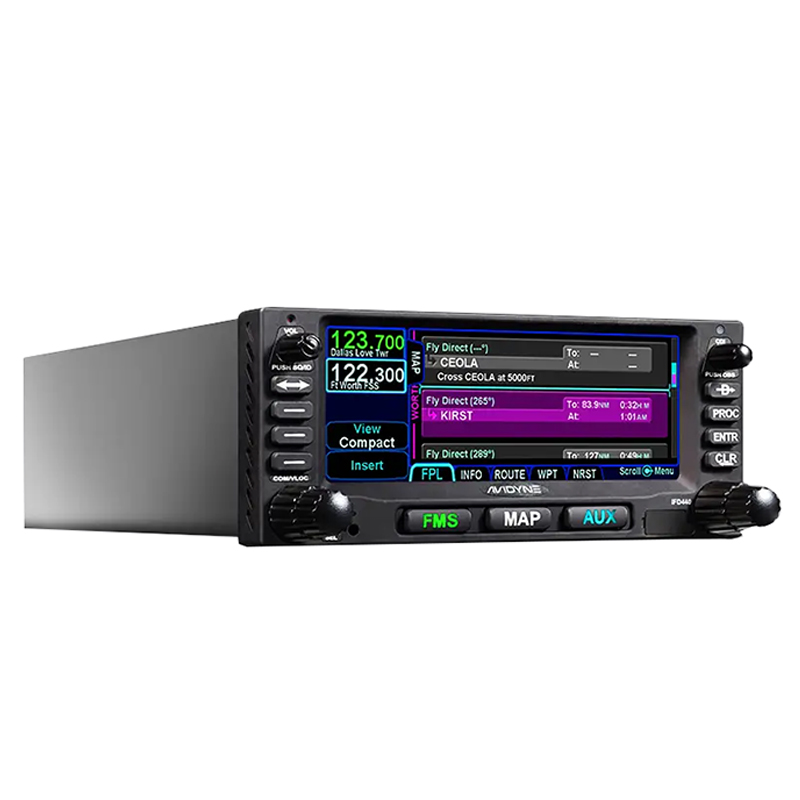 Avidyne IFD440 With Install Kit & Tray - 10W - GPS/Nav/Com/Wifi/Bt/Flta/Svs - Black Bezel