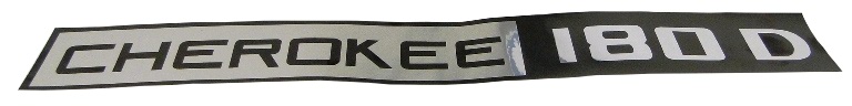 Cherokee 180 D Decal Black / Silver