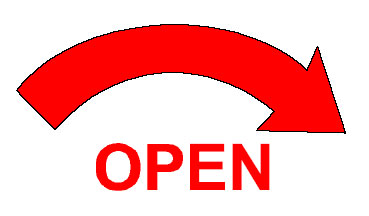 Open Arrow Decal Counter Clock