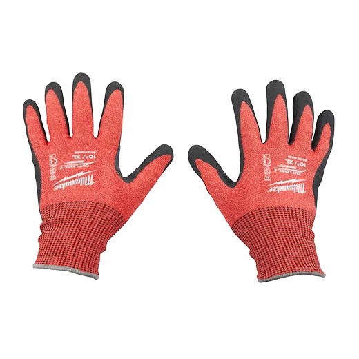 Milwaukee Cut Level 4 Nitrile Dipped Gloves Xlarge