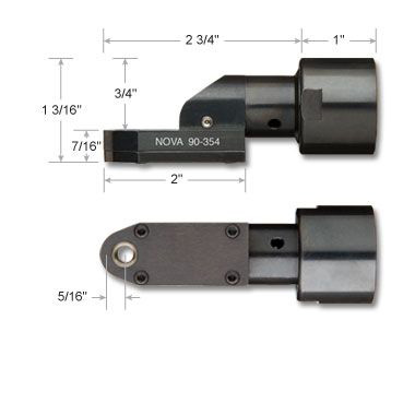 Nova 90 Flat Offset Compact Angle Head With Compact .3 Horsepower Motor 3000 RPM 60-050