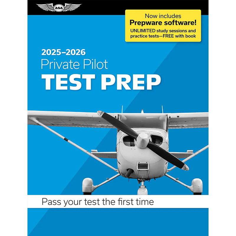 ASA Test Prep 2025-2026: Private Pilot with Prepware Software (Softcover)