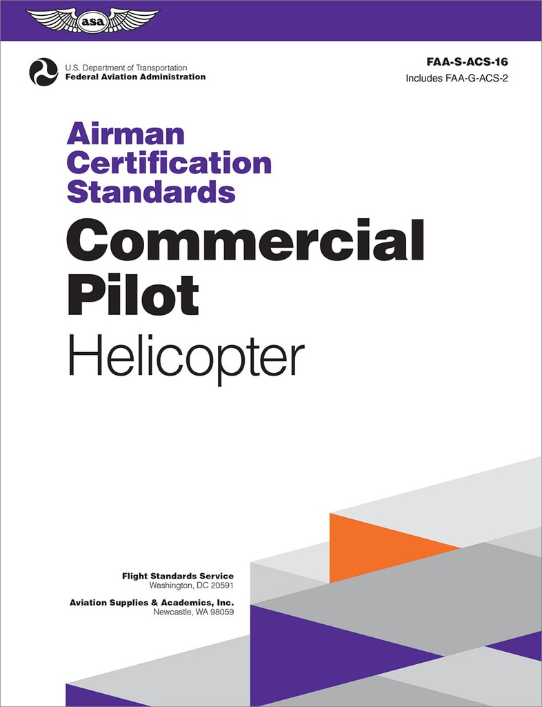ASA Airman Certification Standards Commercial Pilot Rotorcraft Helicopter eBook
