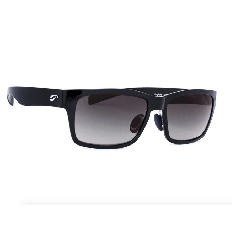 Kingfisher Matte Black Mirrored Sapphire Tint