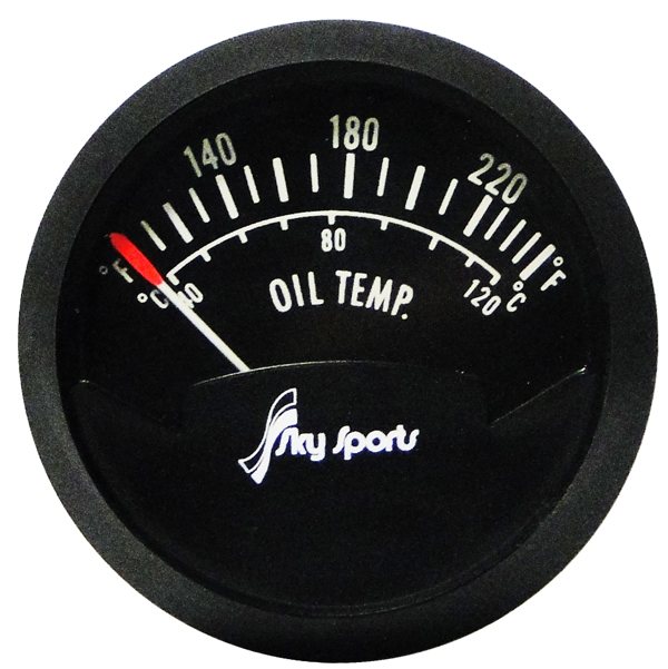 Westach 2 Round Oil Temperature Gauge 100-260F 2C9-2 Non-TSO