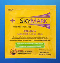 SkyMark 9X9-SM-V - Phosphate Ester Pre-saturated Cleaning Wipe 9-inch x 9-inch