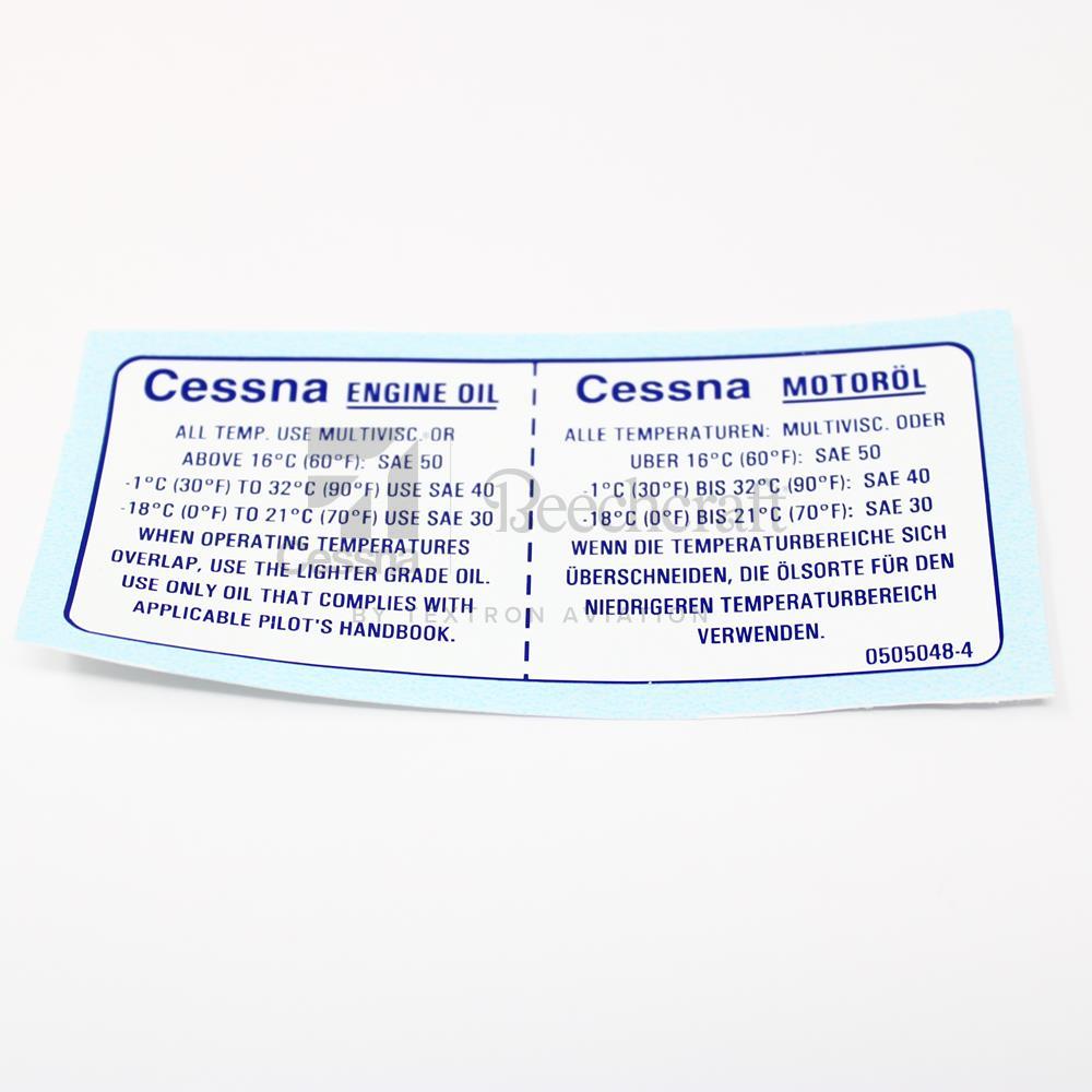 PLACARD-ENGINE OIL