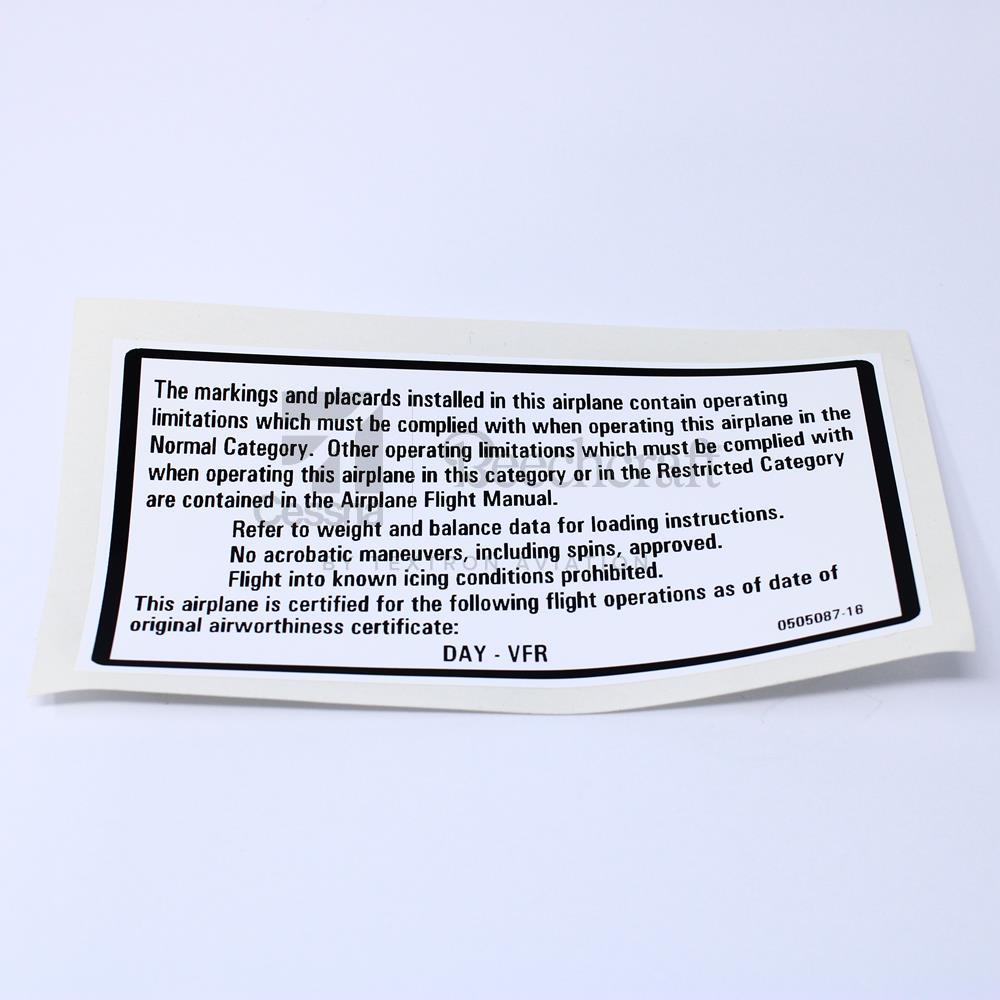 PLACARD-OPER LIMIT.
