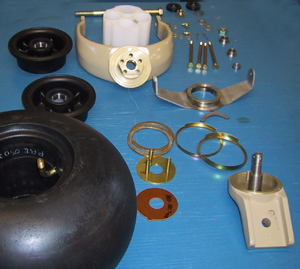 ABI-3200B Tundra Tailwheel Assembly With Bent Steering Arm