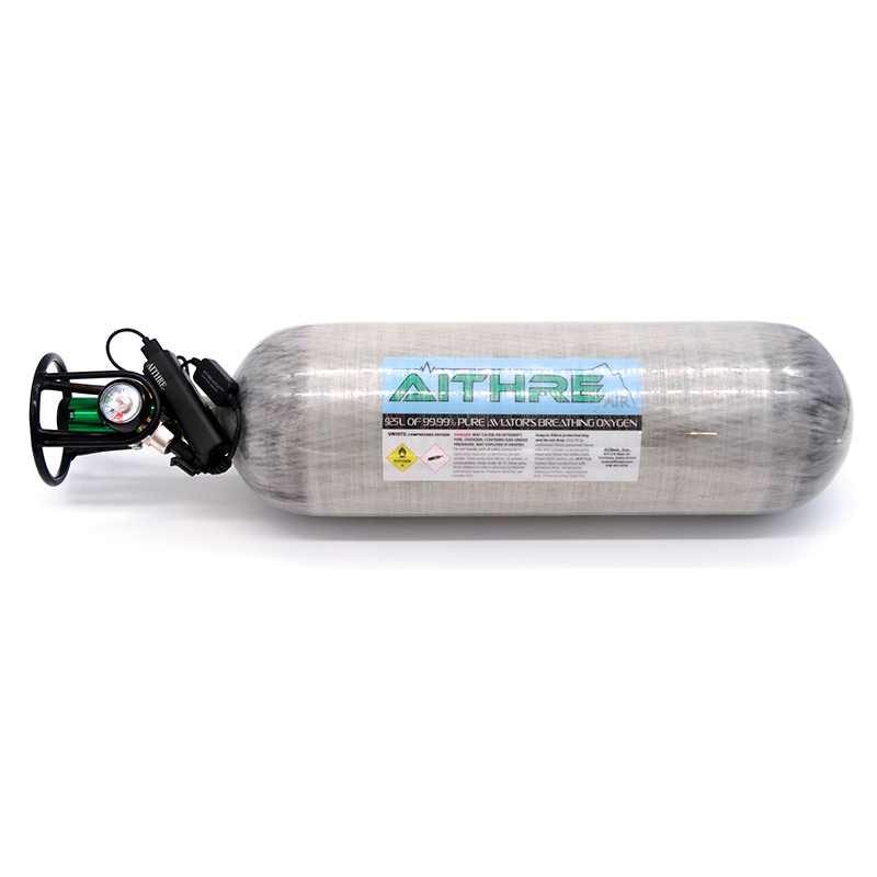 Aithre 925L Oxygen Bottle With Adjustable Flow Reg Meso & Aithre Dual Cannula