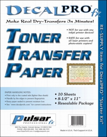 TONER TRANSFER PAPER (TTP) 10 SHEET PACK