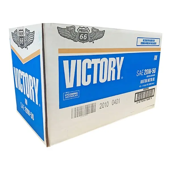 Phillips 66 Oil Victory Aviation 20W-50 - Case Of 12 Quarts