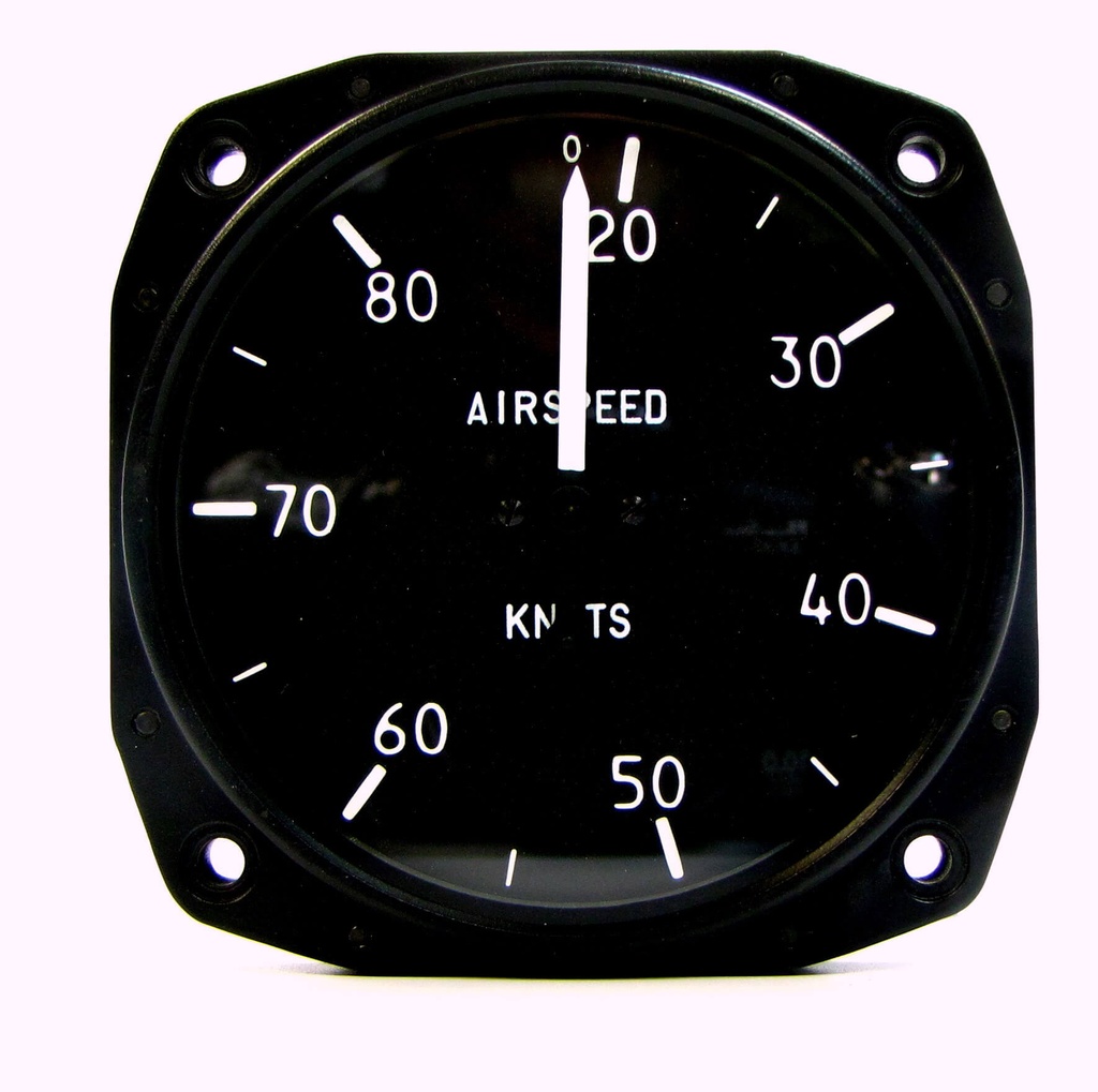 Skysports Non-TSO 3-1/8 Airspeed Indicator 20-80 Knt