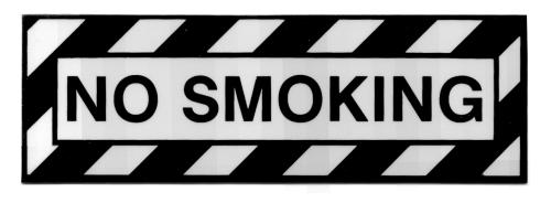 No Smoking Placard