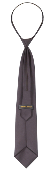 Zipper Tie Black Long