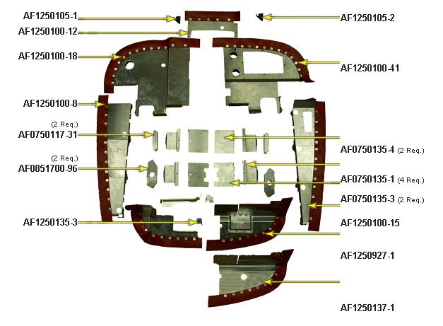 Cessna C-207E Baffle Set