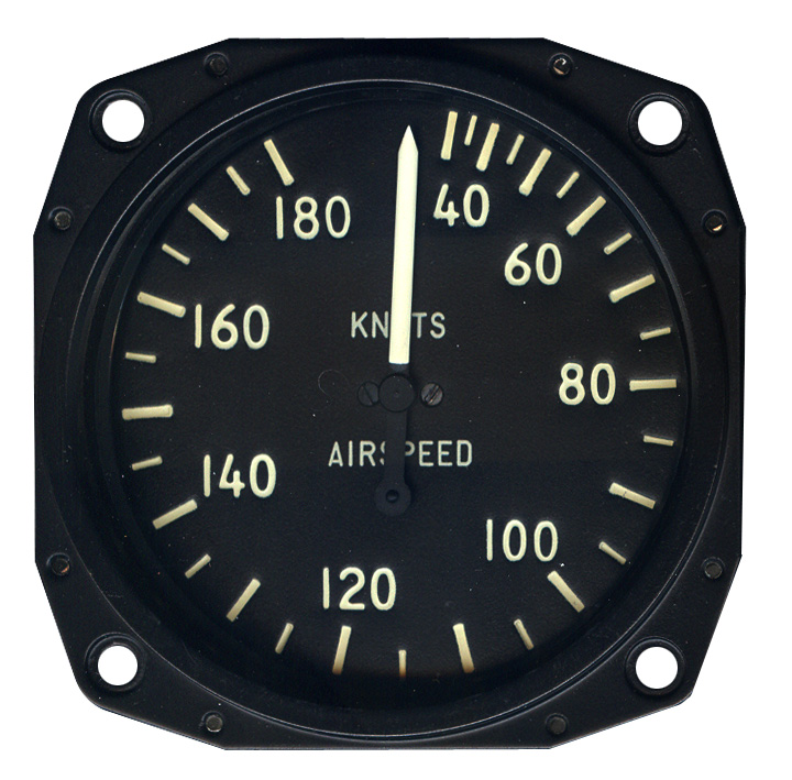 Skysports Non-TSO 3-1/8 Airspeed Indicator 30-180 Knt