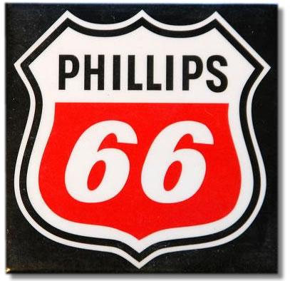 Phillips 66 Modern White Magnet