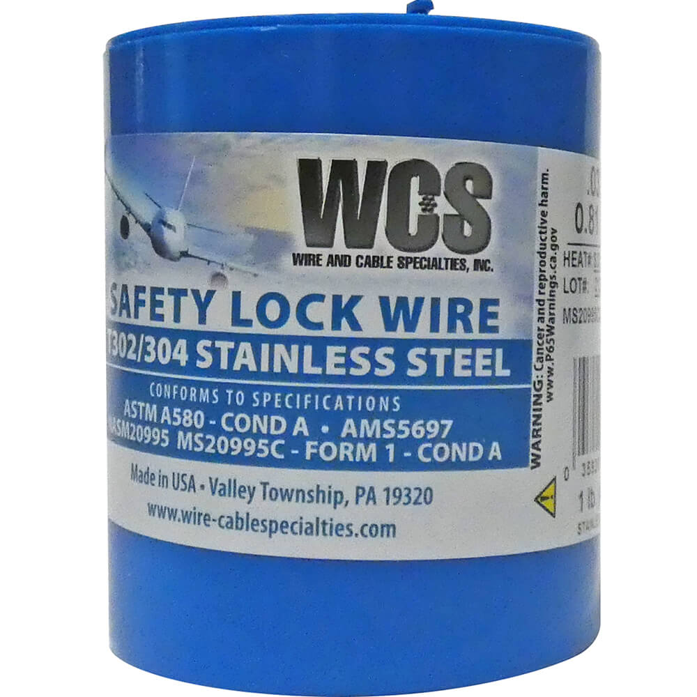Safety Wire 302/304 Stainless Steel .020 1Lb