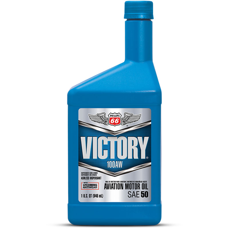 Phillips 66 Oil Victory Aviation 100AW SAE 50 - Single Quart