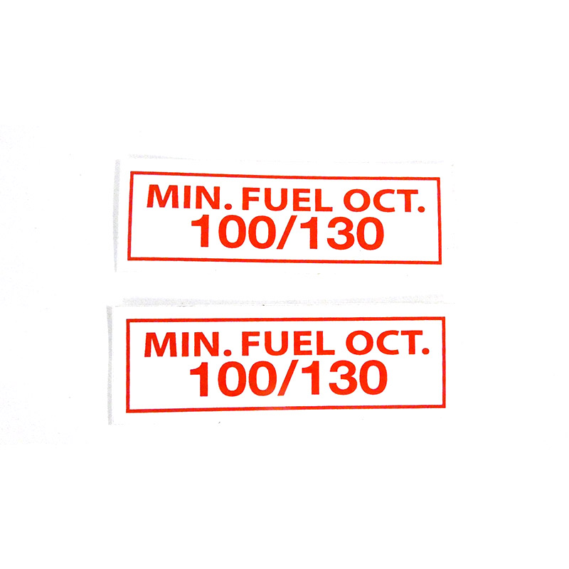 Fuel Octane Decal 100/130 Pr