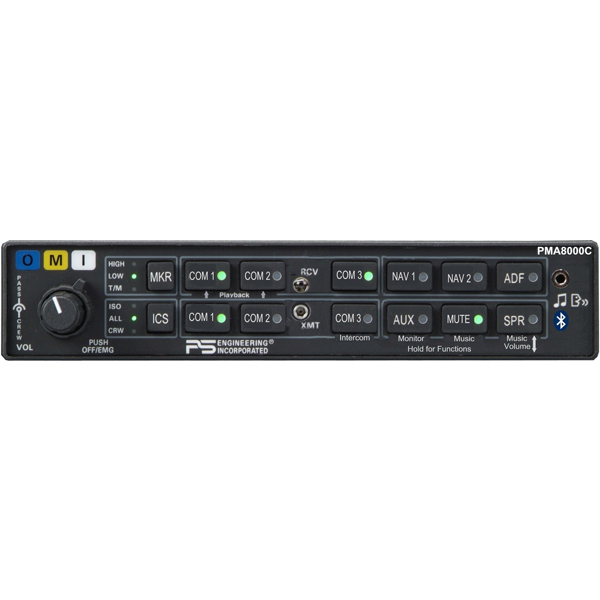 PS Engineering PMA 8000C Audio Panel 6 Place With Bt And 3Rd COMMTSOD