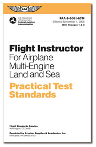 ASA PRACTICAL TEST STANDARDS CFI MULTI ENGINE