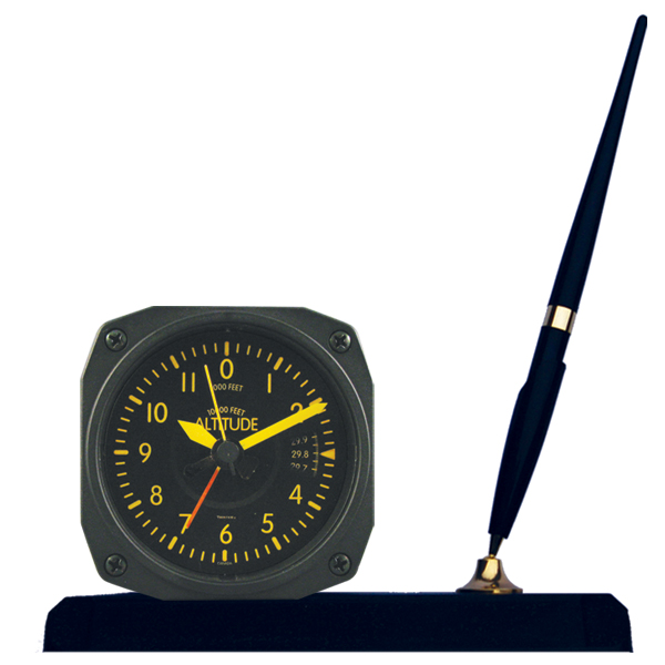 Vintage Desk Pen Set Altimeter