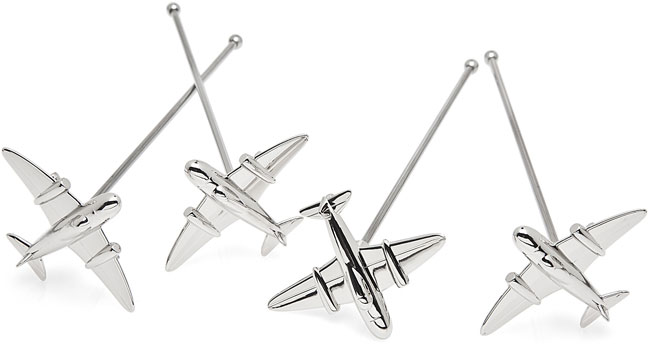 AIRPLANE STIRRERS SET OF 4