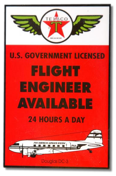 Texaco Flight Engineer Available Magnet