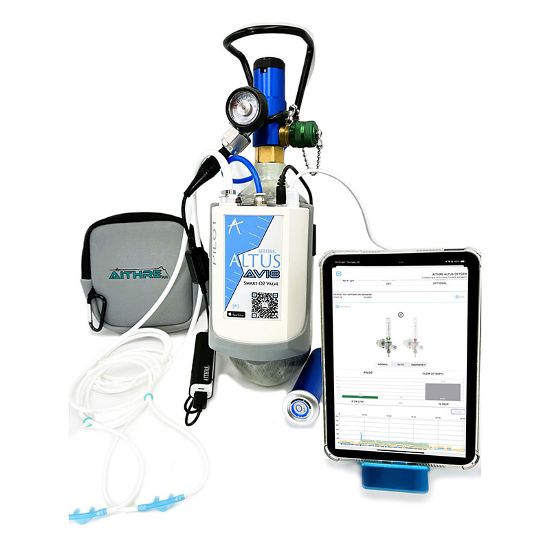 AvI8 2-Place Smart O2 Valve With 152L Oxygen Bottle With Meso