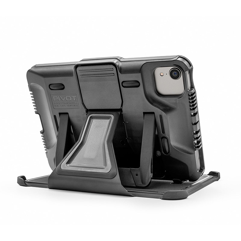 Flyboys Pivot Case- iPad Mini 6 / 7 / A17 Pro - Black Body / Black Clip