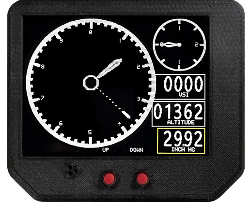 Radiant SafeAlt Portable Altimeter / VSI Combo Orange Case