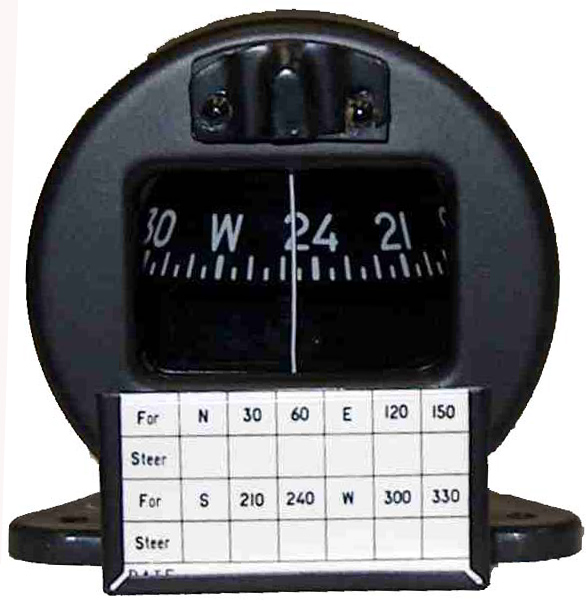 Falcon Pedestal Mount Compass 12V 24V Lit North Hem - New Surplus