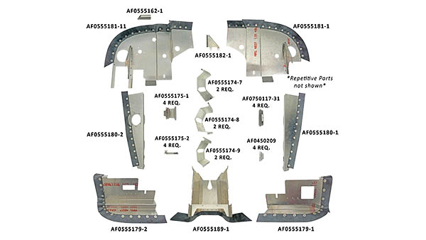 Airforms Baffle Engine Kit Bare Black Seal C172Bc-BRBK