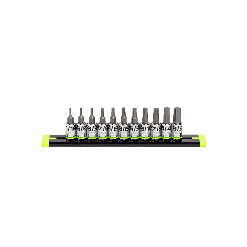 GRIPEDGE - 11-Pc 1/4 Drive Short SAE Hex Driver Set