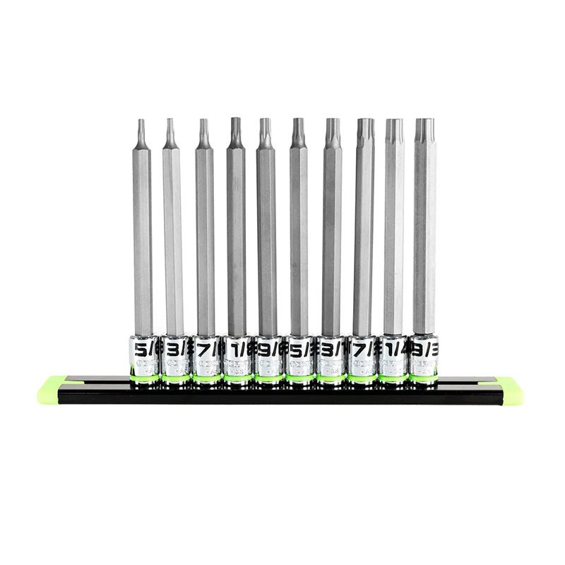 Grip Edge Tools - 10-Pc 1/4 Drive Long SAE Hex Driver Set