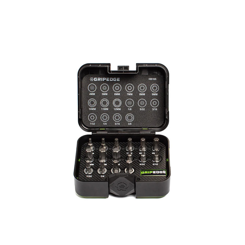 Grip Edge Tools - 16-Pc 3/8 Drive Short Metric & SAE Hex Driver Set