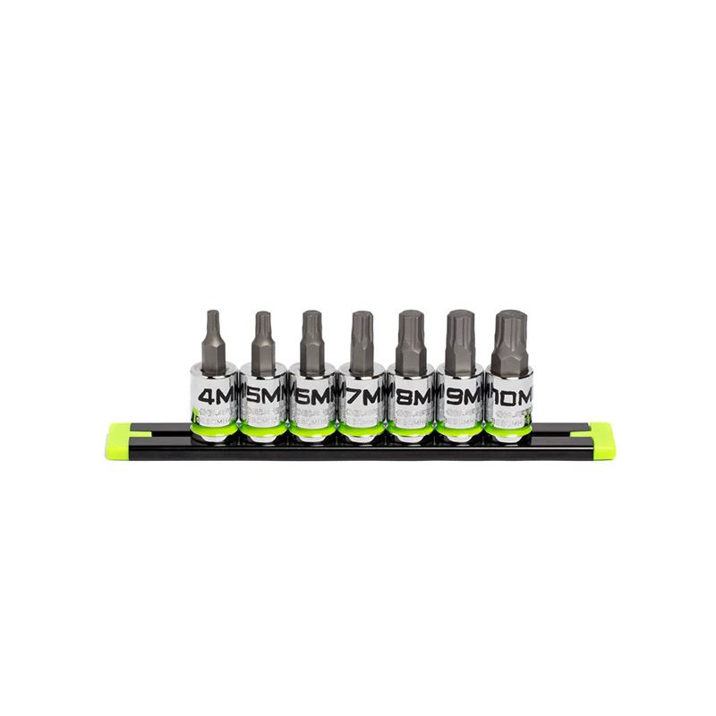 GRIPEDGE - 7-Pc 3/8 Drive Short Metric Hex Driver Set