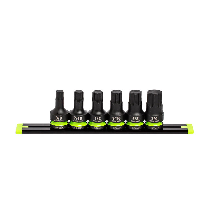 Grip Edge Tools - 6-Pc 1/2 Drive Short SAE Impact Hex Driver Set