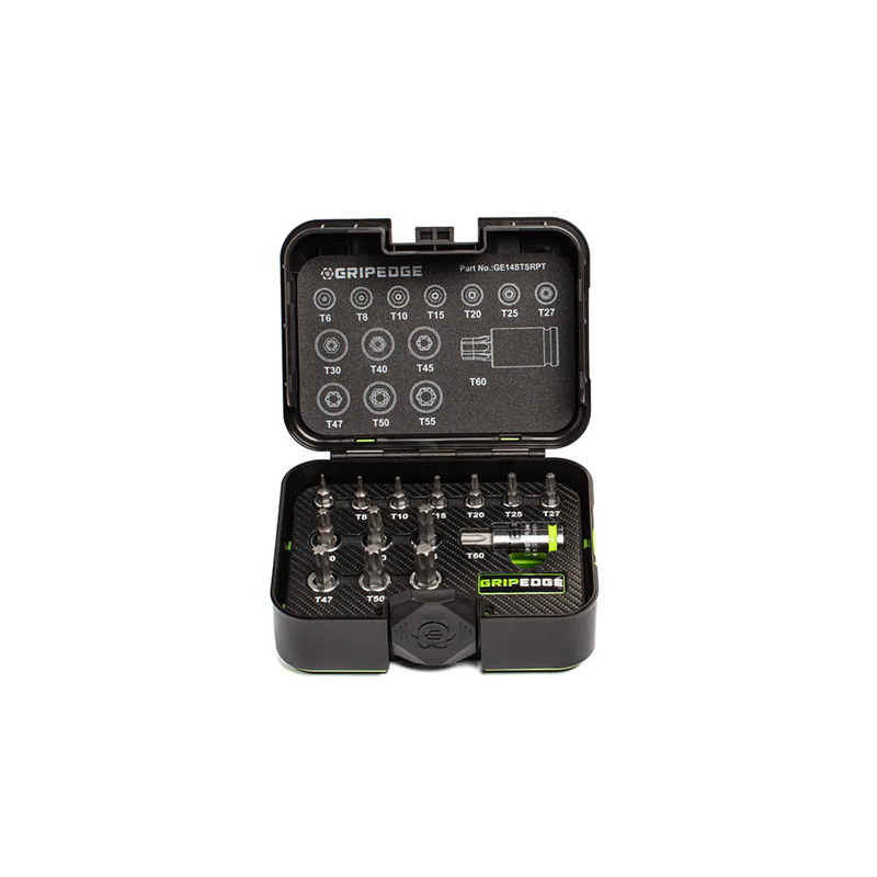 Grip Edge Tools - 14-Pc 1/4 3/8 & 1/2 Drive Star Driver Set
