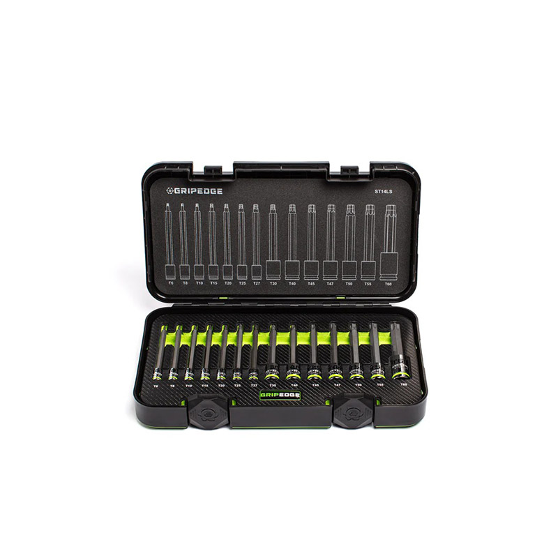 Grip Edge Tools - 14-Pc Long RPT Star Driver Set