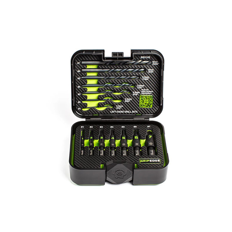 GRIPEDGE - 14-Pc Broken Bolt Extractor Set