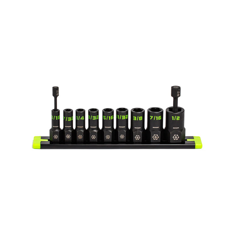 Grip Edge Tools - 9-Pc 1/4 Drive SAE Socket Extractor Set