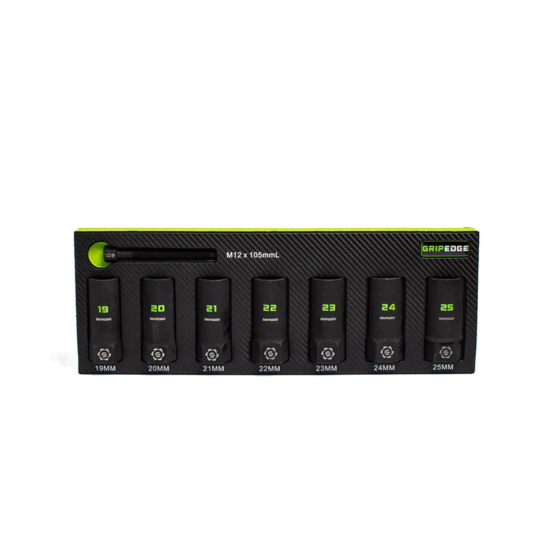 Grip Edge Tools - 7-Pc 1/2 Drive Metric Deep Socket Extractor Set