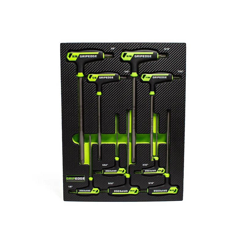 GRIPEDGE - 9-Pc SAE Hex T-Handle Set