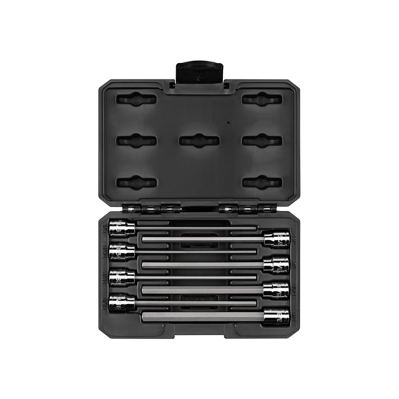 TEKTON - 3/8 Inch Drive Long Hex Bit Socket Set With Case 8-Piece (1/8-3/8 In.) SHB91313