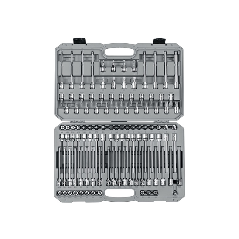 TEKTON - 3/8 Inch Drive Hex Torx Ty Torx Phillips Slotted Square Triple Square Bit Socket Set With Case (110-Piece) SHB91317
