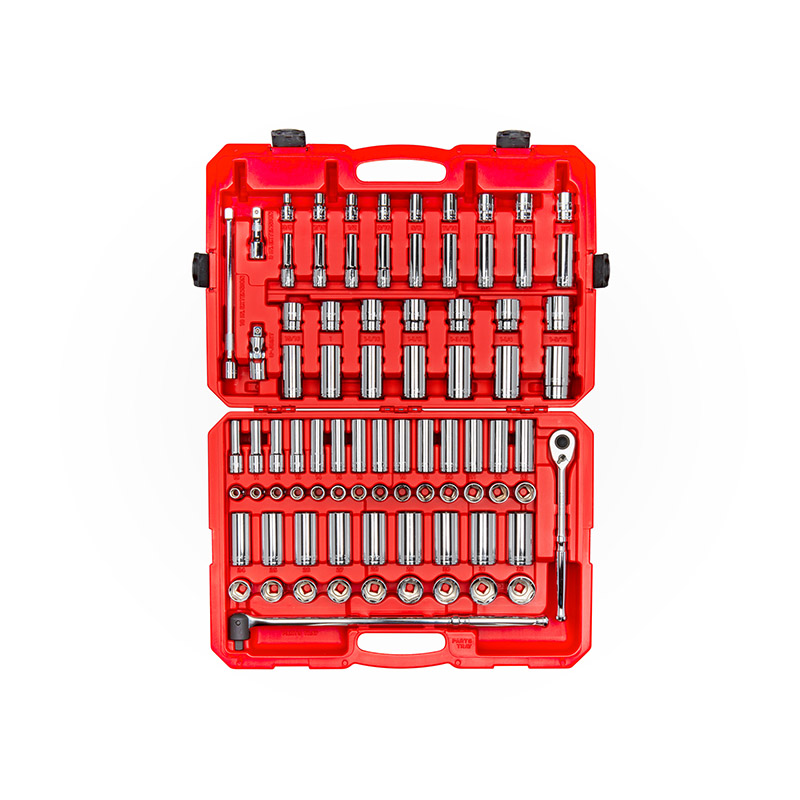 TEKTON - 1/2 Inch Drive 6-Point Socket And Ratchet Set With Case 83-Piece (3/8 - 1-5/16 In. 10-32 Mm) SKT25302