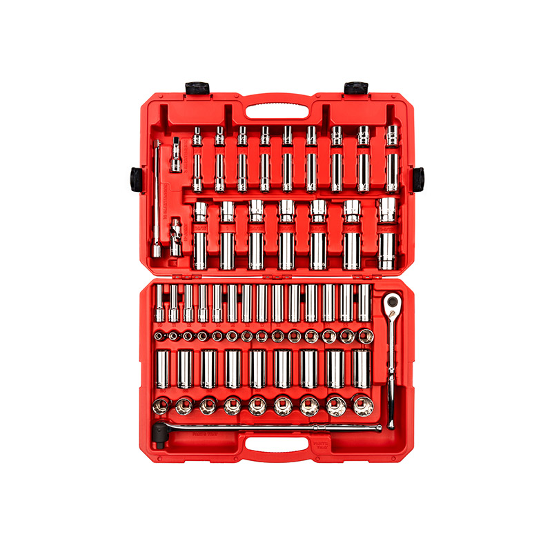 TEKTON - 1/2 Inch Drive 12-Point Socket And Ratchet Set With Case 83-Piece (3/8 - 1-5/16 In. 10-32 Mm) SKT25316